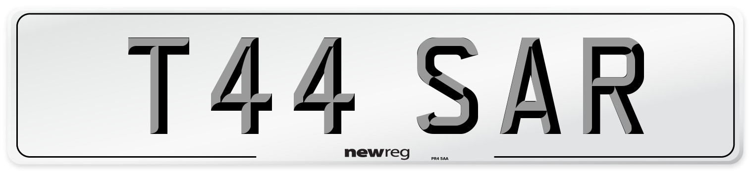 T44 SAR Number Plate from New Reg